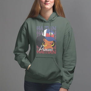 Haitian Princess Hoodie Proud Ayiti Woman Girl Haiti TS09 Dark Forest Green Printyourwear
