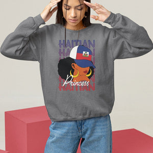 Haitian Princess Sweatshirt Proud Ayiti Woman Girl Haiti TS09 Charcoal Printyourwear