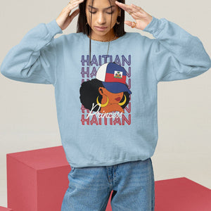 Haitian Princess Sweatshirt Proud Ayiti Woman Girl Haiti TS09 Light Blue Printyourwear