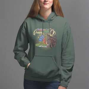 Haitian Princess Hoodie Proud Ayiti Woman Girl Haiti TS09 Dark Forest Green Printyourwear
