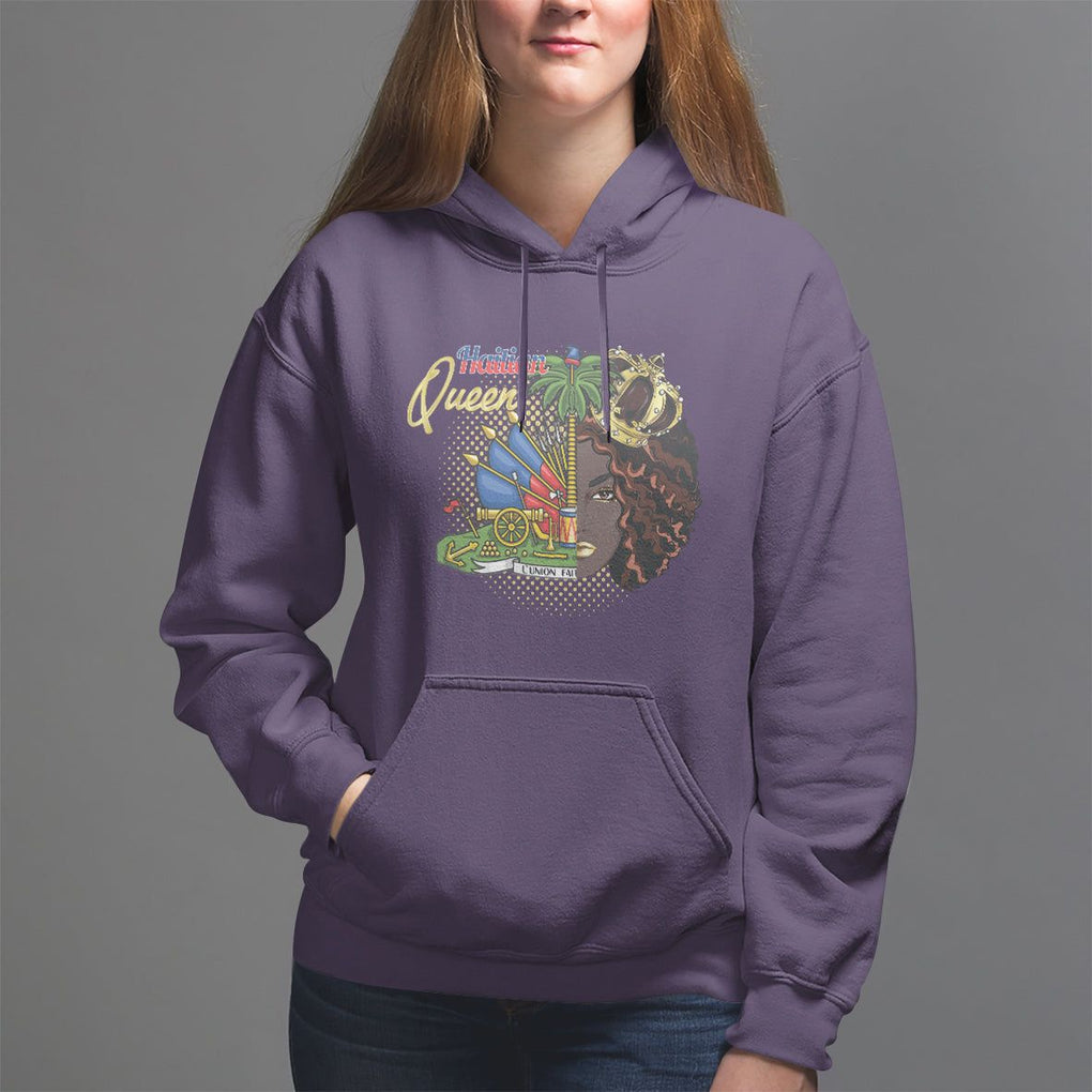 Haitian Princess Hoodie Proud Ayiti Woman Girl Haiti TS09 Purple Printyourwear
