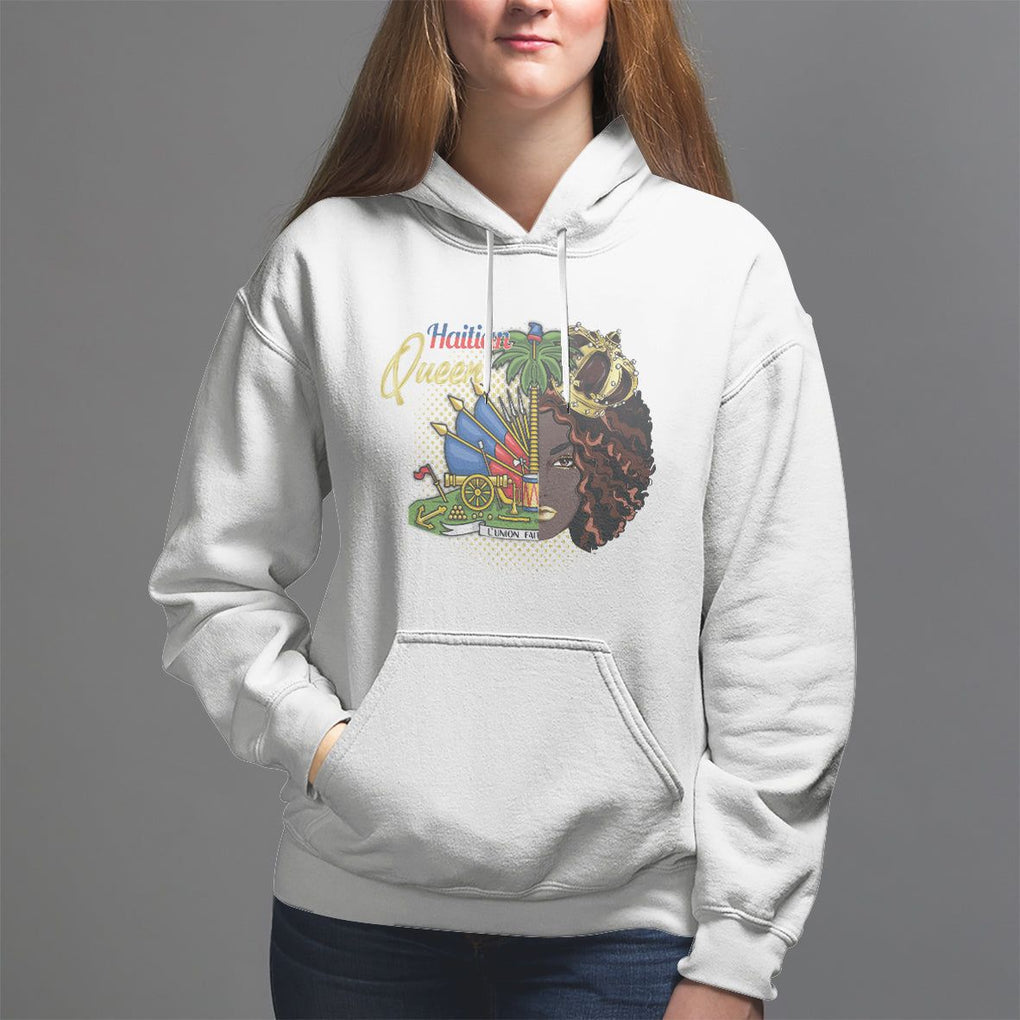 Haitian Princess Hoodie Proud Ayiti Woman Girl Haiti TS09 White Printyourwear