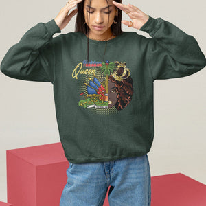 Haitian Princess Sweatshirt Proud Ayiti Woman Girl Haiti TS09 Dark Forest Green Printyourwear