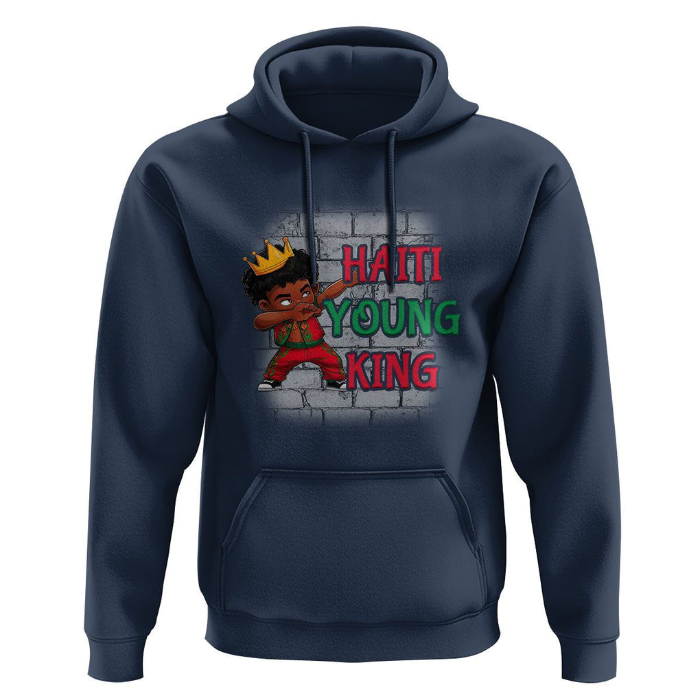 Haiti Young King Haitian Black Boys Kids Hoodie TS09 Navy Printyourwear