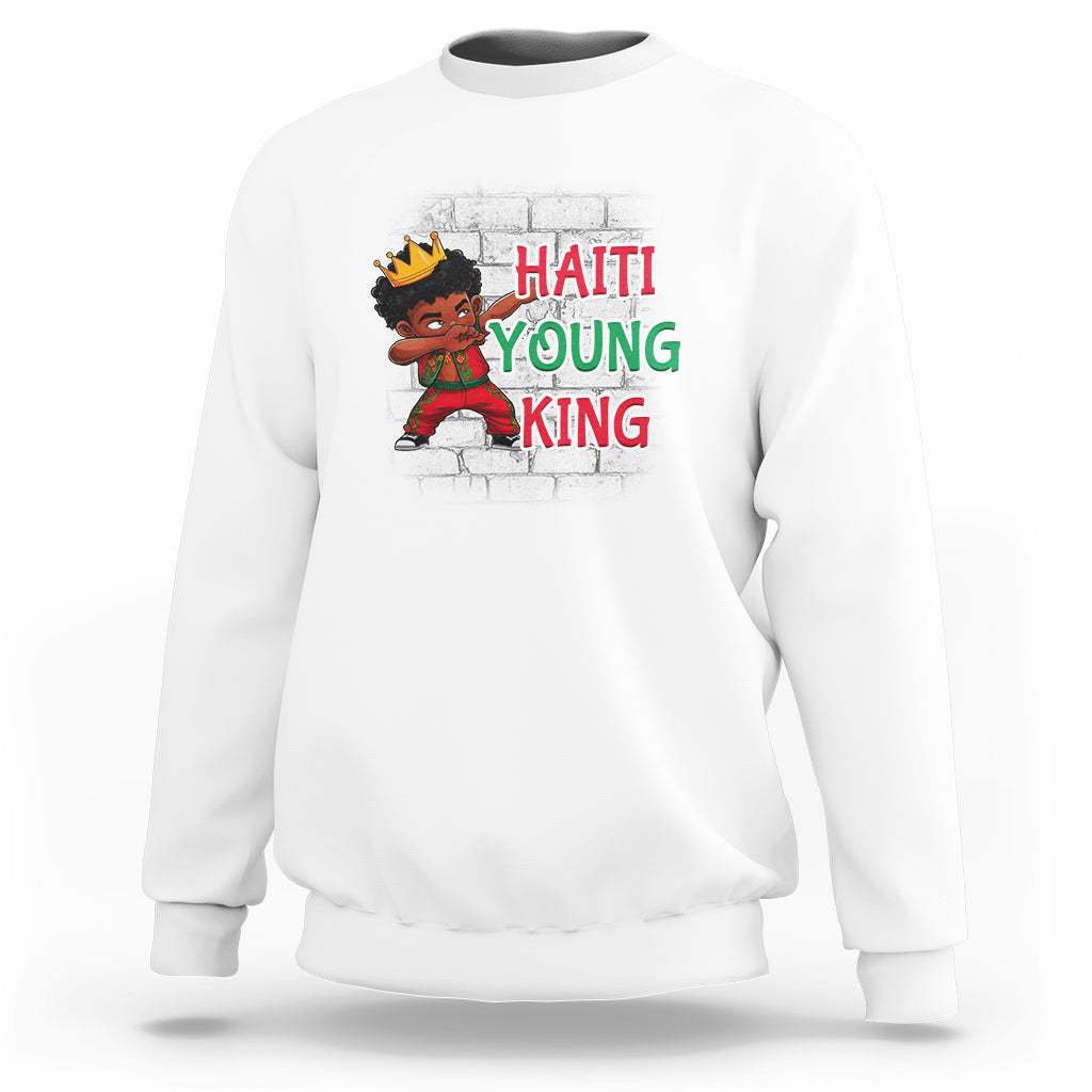 Haiti Young King Haitian Black Boys Kids Sweatshirt TS09 White Printyourwear
