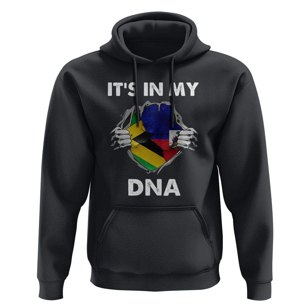 Haitian Jamaican Hoodie It's In My DNA TS09 Black Printyourwear