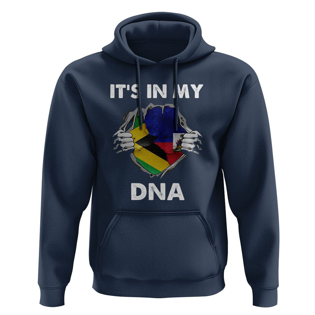Haitian Jamaican Hoodie It's In My DNA TS09 Navy Printyourwear