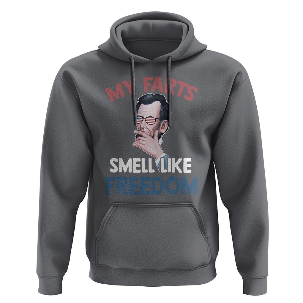 Funny Abraham Lincoln Hoodie My Farts Smell Like Freedom 4th Of July TS09 Charcoal Print Your Wear