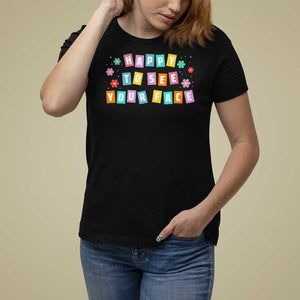 Teacher T Shirt For Women Happy To See Your Face Back To School TS09 Black Print Your Wear