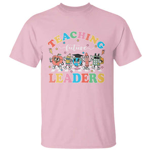 Teacher T Shirt Teaching Future Leaders Back To School TS09 Light Pink Print Your Wear