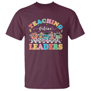 Teacher T Shirt Teaching Future Leaders Back To School TS09 Maroon Print Your Wear