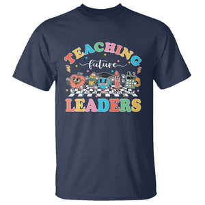 Teacher T Shirt Teaching Future Leaders Back To School TS09 Navy Print Your Wear