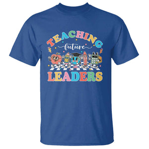 Teacher T Shirt Teaching Future Leaders Back To School TS09 Royal Blue Print Your Wear
