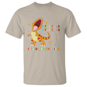 Funny Teacher T Shirt Let's Eat Kid Punctuation Saves Lives TS09 Sand Print Your Wear