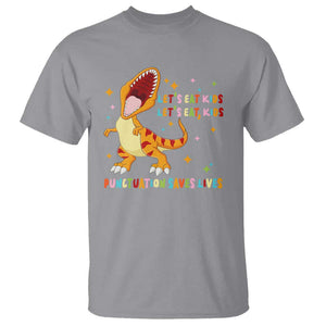Funny Teacher T Shirt Let's Eat Kid Punctuation Saves Lives TS09 Sport Gray Print Your Wear