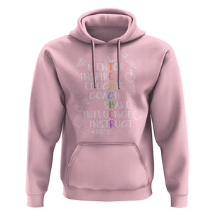 Teacher Mentor Inspire Educate Coach Hoodie TS09 Light Pink Print Your Wear