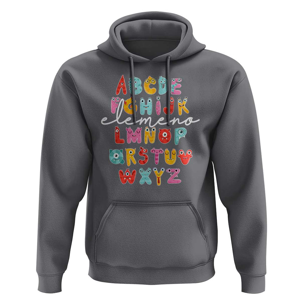 Teacher Alphabet Elemeno Cute Little Monster Hoodie TS09 Charcoal Print Your Wear