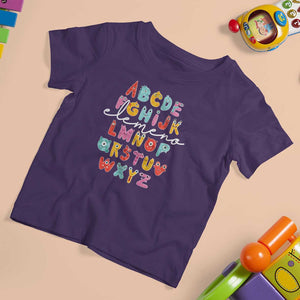 Teacher Alphabet Elemeno Cute Little Monster T Shirt For Kid TS09 Purple Print Your Wear