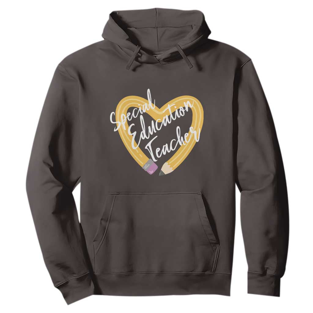 Special Education Teacher Teach Them Love Them Autism ADHD Hoodie TS09 Dark Chocolate Print Your Wear