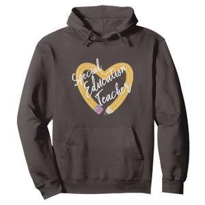 Special Education Teacher Teach Them Love Them Autism ADHD Hoodie TS09 Dark Chocolate Print Your Wear