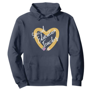 Special Education Teacher Teach Them Love Them Autism ADHD Hoodie TS09 Navy Print Your Wear