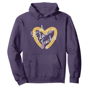 Special Education Teacher Teach Them Love Them Autism ADHD Hoodie TS09 Purple Print Your Wear