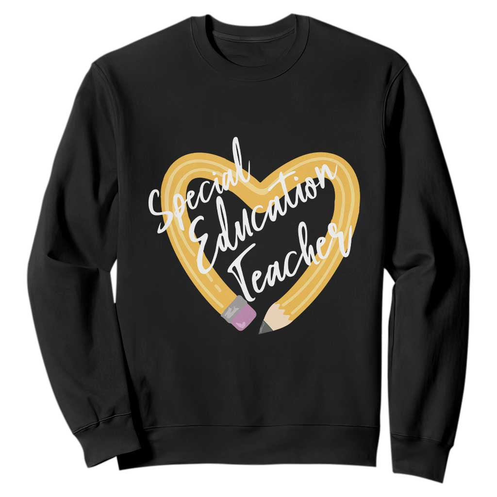 Special Education Teacher Teach Them Love Them Autism ADHD Sweatshirt TS09 Black Print Your Wear