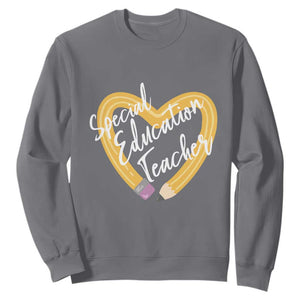 Special Education Teacher Teach Them Love Them Autism ADHD Sweatshirt TS09 Charcoal Print Your Wear