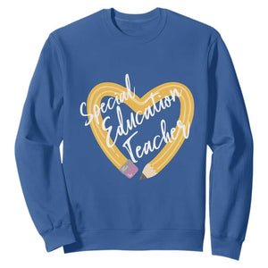 Special Education Teacher Teach Them Love Them Autism ADHD Sweatshirt TS09 Royal Blue Print Your Wear