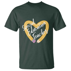 Special Education Teacher Teach Them Love Them Autism ADHD T Shirt TS09 Dark Forest Green Print Your Wear