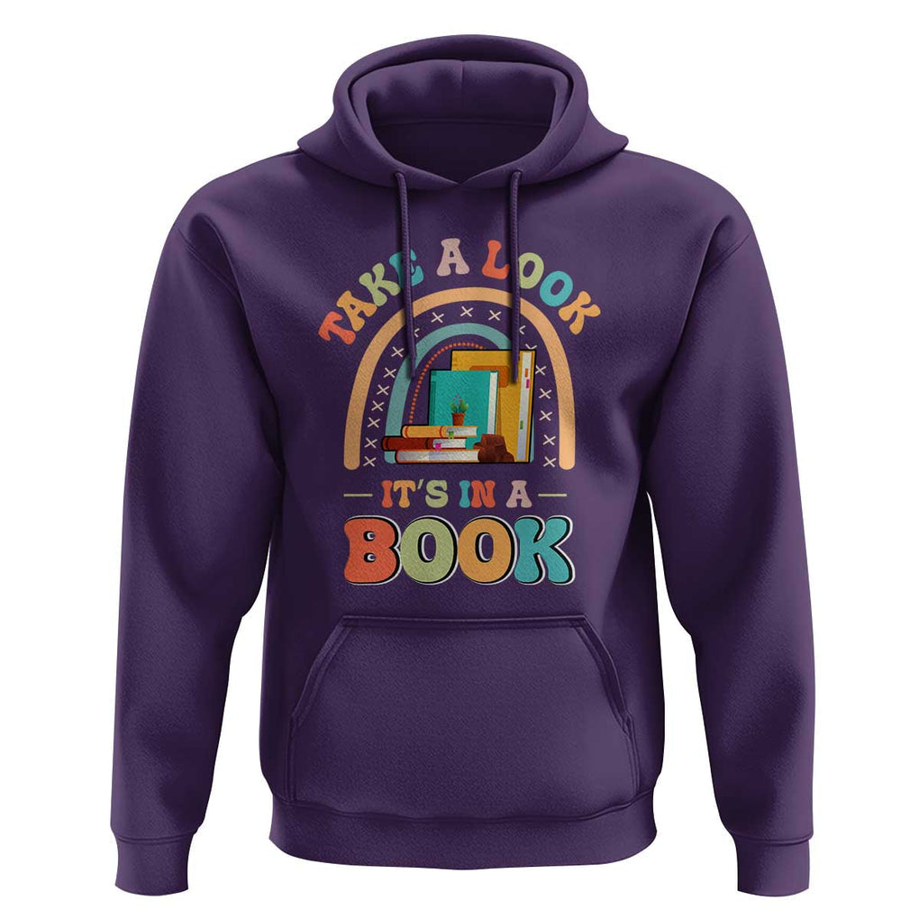 Librarian Hoodie Take A Look It's in A Book TS09 Purple Print Your Wear