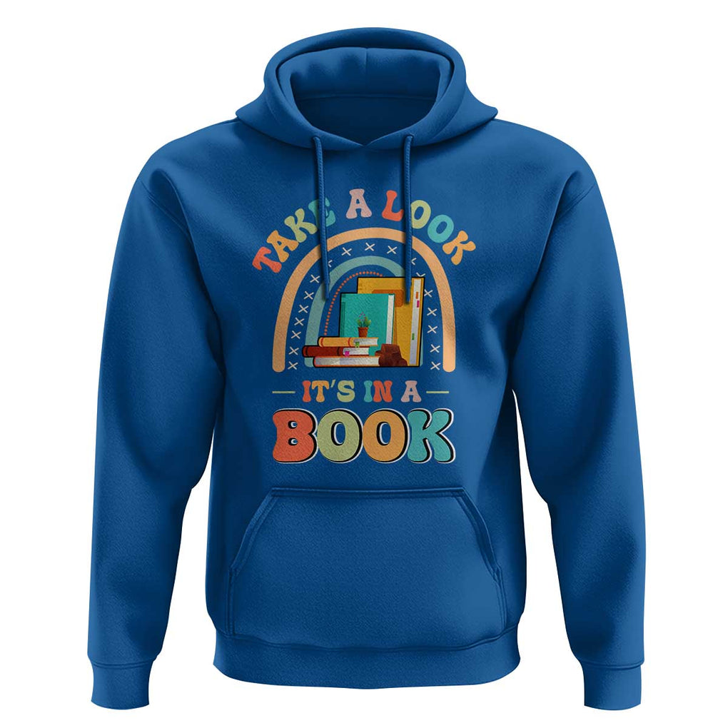 Librarian Hoodie Take A Look It's in A Book TS09 Royal Blue Print Your Wear