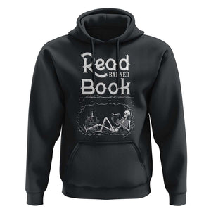 Funny Book Lover Hoodie Read Banned Books Skeleton TS09 Black Print Your Wear