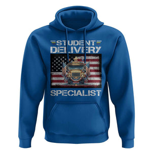 School Bus Driver Hoodie Student Delivery Specialist American Flag TS09 Royal Blue Print Your Wear