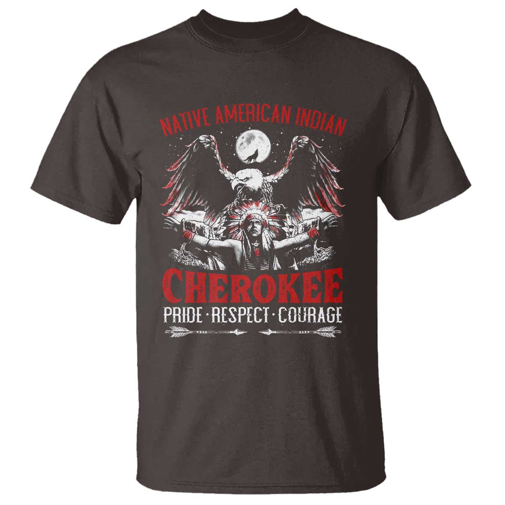 Native American Cherokee T Shirt Pride Respect Courage Indigenous TS09 Dark Chocolate Print Your Wear