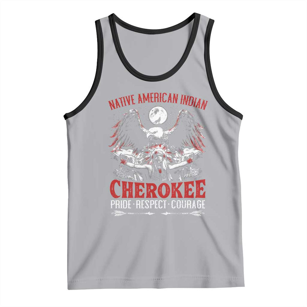 Native American Cherokee Tank Top Pride Respect Courage Indigenous TS09 Athletic Heather Black Print Your Wear