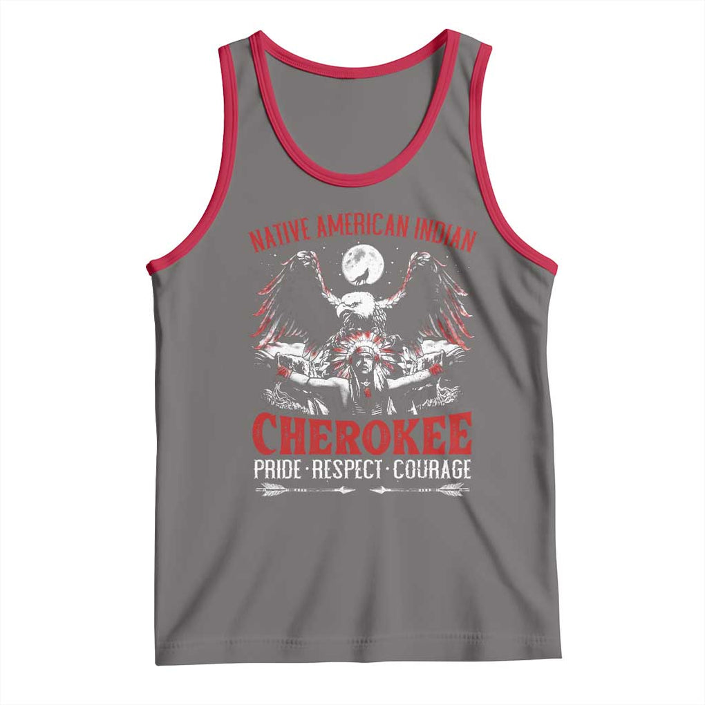 Native American Cherokee Tank Top Pride Respect Courage Indigenous TS09 Deep Heather Red Print Your Wear