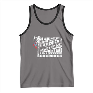Native American Cherokee Tank Top America Was Born On My Land TS09 Deep Heather Black Print Your Wear