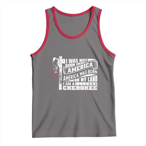 Native American Cherokee Tank Top America Was Born On My Land TS09 Deep Heather Red Print Your Wear