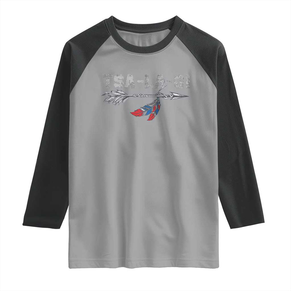 Native American Cherokee Tsalagi Raglan Shirt TS09 Sport Gray Black Print Your Wear