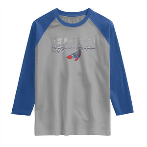 Native American Cherokee Tsalagi Raglan Shirt TS09 Sport Gray Royal Print Your Wear