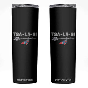 Native American Cherokee Tsalagi Skinny Tumbler TS09 Black Print Your Wear