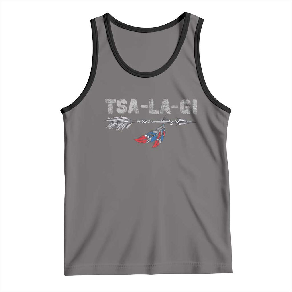 Native American Cherokee Tsalagi Tank Top TS09 Deep Heather Black Print Your Wear