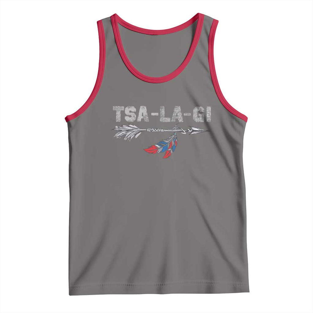 Native American Cherokee Tsalagi Tank Top TS09 Deep Heather Red Print Your Wear