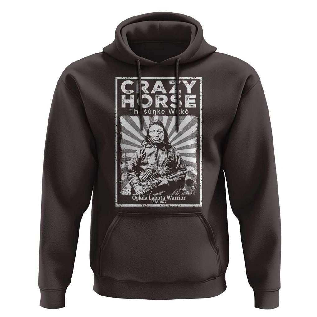 American Indian Crazy Horse Lakota Hoodie TS09 Dark Chocolate Print Your Wear