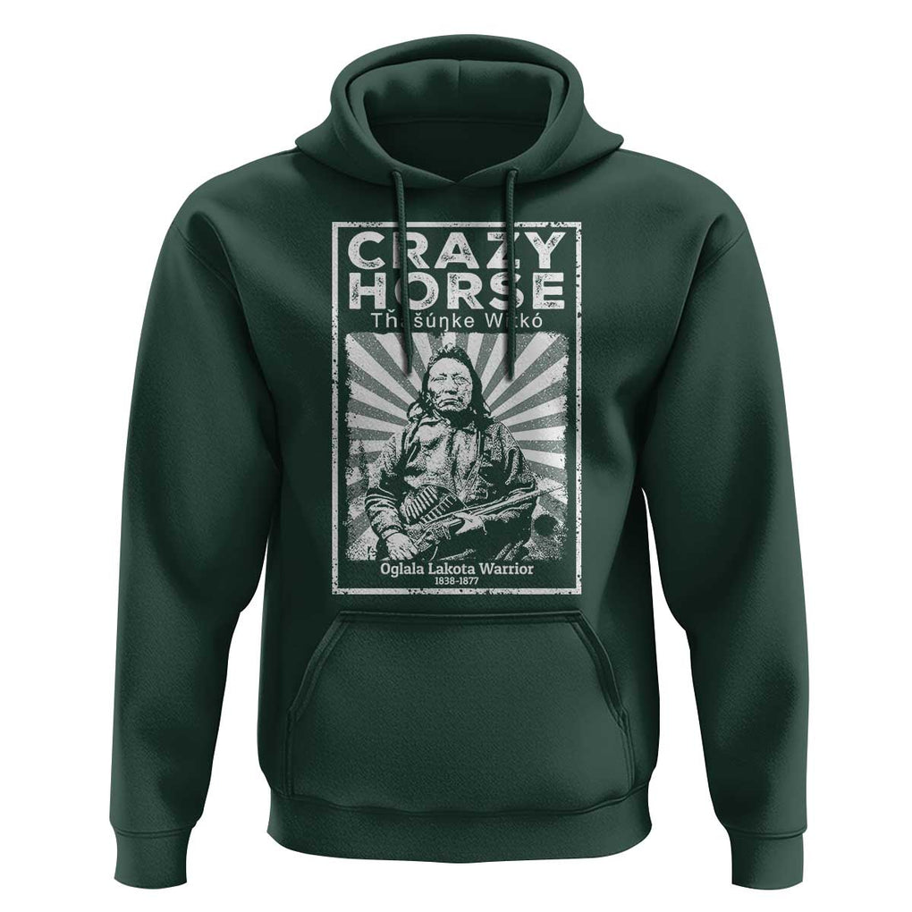 American Indian Crazy Horse Lakota Hoodie TS09 Dark Forest Green Print Your Wear