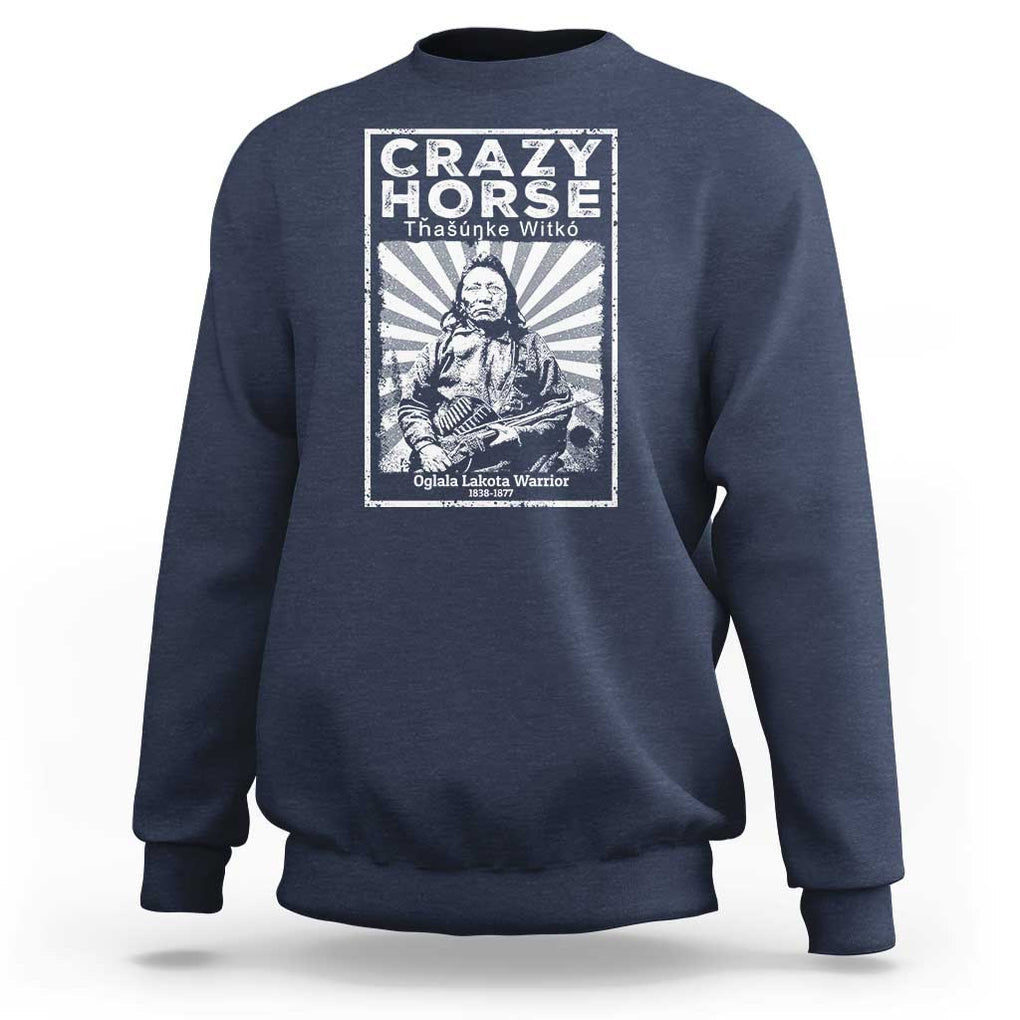 American Indian Crazy Horse Lakota Sweatshirt TS09 Navy Print Your Wear