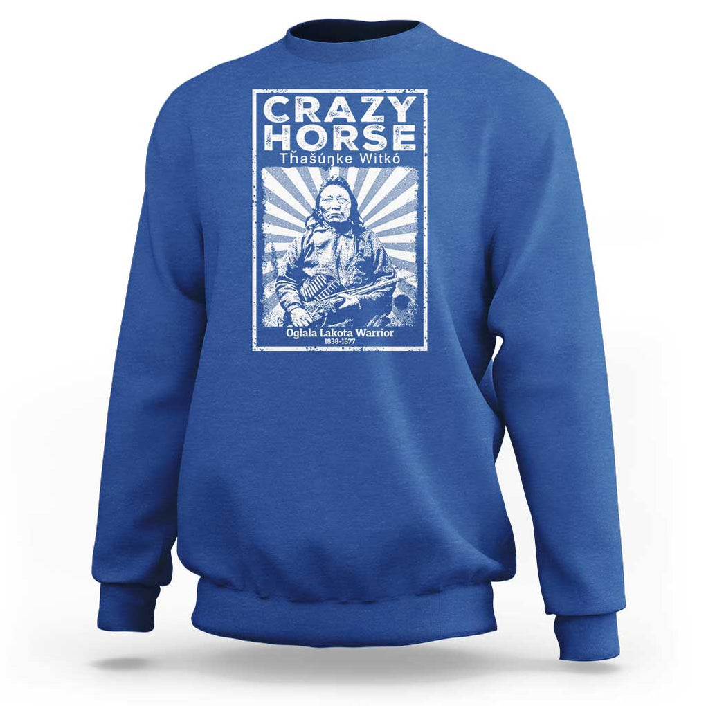 American Indian Crazy Horse Lakota Sweatshirt TS09 Royal Blue Print Your Wear