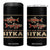 Native American Alaska 4 in 1 Can Cooler Tumbler Sitka Salmon Fishermen Art TS09 One Size: 16 oz Black Print Your Wear