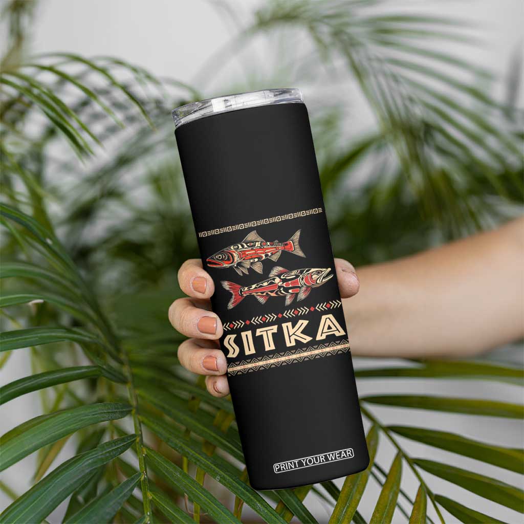Native American Alaska Skinny Tumbler Sitka Salmon Fishermen Art TS09 Print Your Wear